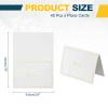 MECCANIXITY 40pcs "Good Luck" Place Cards, Line Border Foldable Blank Fillable Cardstock Greeting Cards for Table Setting view 2