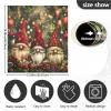 ALAZA Gnome Christmas Tree Ball Dishwasher Magnet Cover Sticker Decorative Refrigerator Magnet Panel Decal Cover for Home Kitchen Appliance Decor view 3