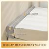 XZFRYUI Bed Gap Filler Mattress Extender Filler 31.5x3.1x7.9inLxWxH Headboard Pillow Close Gap Between Mattress Headboard and Wall for Full/Twin/Queen/Cal King/King BedBlack view 2