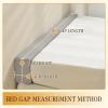 XZFRYUI Bed Gap Filler Mattress Extender Filler 47.2x3.1x1.2inLxWxH Headboard Pillow Close Gap Between Mattress Headboard and Wall for Full/Twin/Queen/Cal King/King BedGray view 2