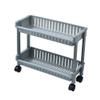 EHVYBDX Trolley Portable Ultra-Thin Plastic Rolling Laundry Organizer Trolley with Easy Pulleys and 4 Heavy-Duty Shelves Suitable for Kitchen Bathroom Laundry Room view 3