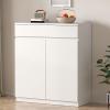 ZGKAOLA Radiator Covers for Home, Wood Modern Baseboard Heater Covers Provides 2 Additional Shelf Space, Easy Assembly(White) view 1