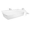 (2 pack) 41 Quart Storage Box, Clear Plastic Storage Bin with Snap-on Lid, White view 3