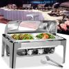 OREKPOT Catering Food Warmers Chafing Dishes Stainless Steel Chafing Dishes Buffet Servers with Visible LidGN 1/2 view 1