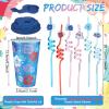 Yungyan 16 Sets Hawaii Hibiscus Cartoon Party Favor Goodie Cups with Straws view 2