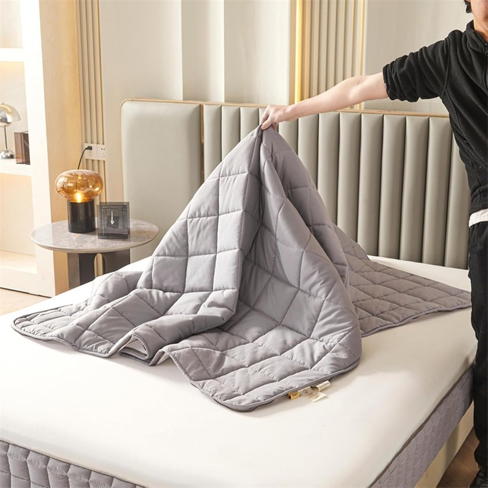 6-Sided Full Zipped Mattress Cover Customizable Quilted Mattress Slipcover Zip Up Bed Fitted Sheet Double/Single/King Topper Washable Anti-dust 360Total Encasement Protector(Color2,90x190x25cm)
