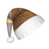 Lootpe Sunset Hawaiian Palm Tree Print Festive Christmas Hats For Men Women, Soft Plush Santa Hat, For New Year Festive Party view 2