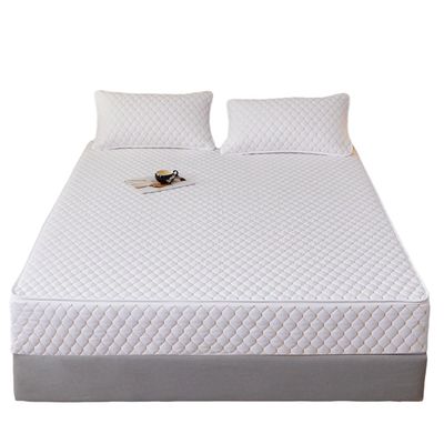 6 Side Full Wrap Protector, Mattress Cover, Quilted Breathable Topper & Fitted Sheet, Washable Dustproof Encasement(White,120 * 200+25cm)