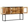 Gecheer TV Stand Living Room Furniture 120x30x75cm Reclaimed Wood Entertainment Center with Storage Cabinets, Modern Media TV Console Table Television Stand for Bedroom YJXZJ-248105US view 3