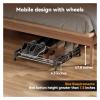 2 Pack Under Bed Shoe Storage with Wheels Fixable Underbed Rack Easy Assembly Holds 8 Pairs of Shoes view 3