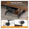 2 Pack Under Bed Shoe Storage with Wheels Fixable Underbed Rack Easy Assembly Holds 8 Pairs of Shoes view 4