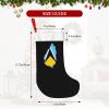 AMZJHGWEU Christmas Stockings, Flag Map of St Lucia Xmas Stockings, 18" Large Xmas Stocking, Christmas Party Fireplace Family Hanging Stocking Decorations(Black White) view 3