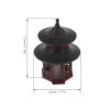 HEANUJJ Micro Landscape Pavilion Statue: Chinese Tiny Pavilion Ornament - Mini Resin Figurine Bonsai Statue for Tabletop Decor Asian Yard Sculpture view 2