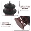 HEANUJJ Micro Landscape Pavilion Statue: Chinese Tiny Pavilion Ornament - Mini Resin Figurine Bonsai Statue for Tabletop Decor Asian Yard Sculpture view 3
