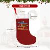 AMZJHGWEU Christmas Stockings, Colorful Trombones Xmas Stockings, 18" Large Xmas Stocking, Christmas Party Fireplace Family Hanging Stocking Decorations(Red White) view 3