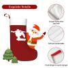 AMZJHGWEU Christmas Stockings, Skateboard Skater Xmas Stockings, 18" Large Xmas Stocking, Christmas Party Fireplace Family Hanging Stocking Decorations(Red White) view 4