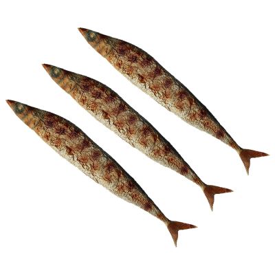 3pcs Fake Roasted Saury Fish Toys: Simulation Fried Fish Model Artificial BBQ Grill Realistic Food Props for Restaurant Windows Display