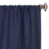 Superior Semi Blackout Curtains - Classic Linen Design - 26" x 63" - Rod Pocket Header - Sun Blocking & Room Darkening Drapes for Bedroom, Living Room - Set of 2 Panels - Navy Blue view 2