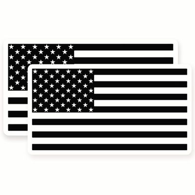 American Flag Magnets - Minimalist Decor - Black and White Art - 2 Pack - - Sticks to Fridges, Lockers, Toolboxes & More - Made in USA - AQM8732