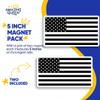 American Flag Magnets - Minimalist Decor - Black and White Art - 2 Pack - - Sticks to Fridges, Lockers, Toolboxes & More - Made in USA - AQM8732 view 4