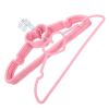 10pcs Heart Non-Slip CoatCompatible for Home Laundry Closet Simple Clothes Pink Plastic Hanger view 2