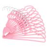 10pcs Heart Non-Slip CoatCompatible for Home Laundry Closet Simple Clothes Pink Plastic Hanger view 4
