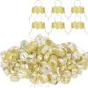 Suojim Ornament Caps 350 Pcs Gold & Silver Christmas Ball Caps with Removable Metal Hangers(Gold) view 1
