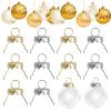 Suojim Ornament Caps 350 Pcs Gold & Silver Christmas Ball Caps with Removable Metal Hangers(Gold) view 2