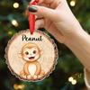 Personalized Monkey Christmas Ornament 2026, Custom Monkey Wooden Style Ornaments with Name, 2D Flat Acrylic Ornament for Animal Lovers Kids Son Daughter, Jungle Animal Christmas Tree Decoration view 3