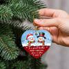2026 Personalized to a Special Brother Merry Christmas Ceramic Ornament, Custom Names/Year Brothers Snowman Christmas Ornaments, Xmas Ornament Keepsake Gifts for Sibling Brother & Little Sister view 3