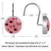 12PCS Pink Bows and Cherries on Pink Backgroun (1) Shower Curtain Hooks Rings for Bathroom, Decorative Shower Curtain Hooks Rods Curtains and Liner view 4