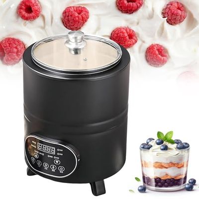 8L Commercial Yogurt Maker, Electric Fermentation Machine for Yogurt, Fermented Milk & Sweet Rice Wine, Adjustable Thermostat 25-80C, Easy to Use, White