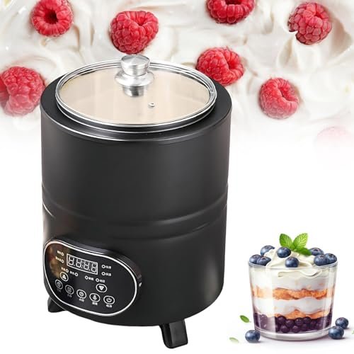 8L Commercial Yogurt Maker, Electric Fermentation Machine for Yogurt, Fermented Milk & Sweet Rice Wine, Adjustable Thermostat 25-80C, Easy to Use, White