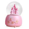 Pink Glass Snow Globe Castle Desk Decoration for Holiday Parties view 1