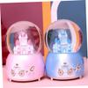 Pink Glass Snow Globe Castle Desk Decoration for Holiday Parties view 2