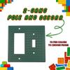 Building Brick Light Switch Cover Plate - Compatible with Standard Construction Blocks - Double Switch Decora (Blue) view 2