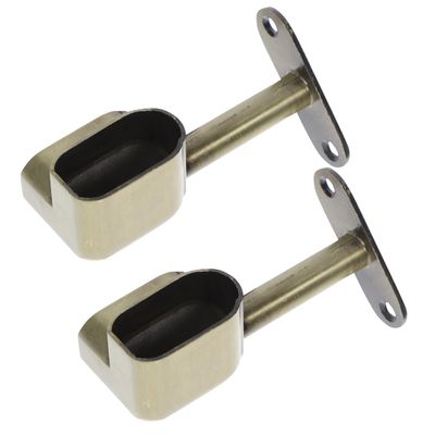 NIYANGLE 2pcs Closet Rod Bracket Heavy-Duty Corner Support for Clothes Hanging Rust-Resistant Wardrobe Rod Holder with Smooth Surface Easy Installation for Closet Organization