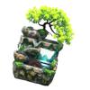 Antique Tabletop Water Fountain Decor for Home Resin Green view 1