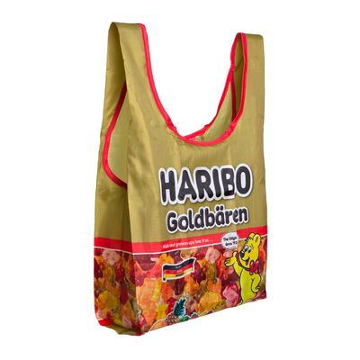 DCHK Haribo Foldable Tote Bag, Reusable Grocery & Travel Bag  Lightweight Collapsible Eco-Friendly Polyester Shopping Bag for Daily Use