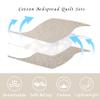 AJOCCI Beige BeddingCotton Queen Size Comforter SetGeometric Matelasse Quilt SetSoft Cotton Quilt Solid Color Lightweight Bedspread All Seasons 3 Piece view 4