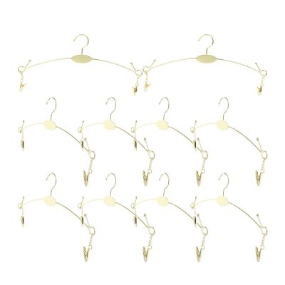 10Pcs Underwear Bra Hangers Rack Space Saving Closet Organizer Lingerie Display Multi Functional Clothes Clips