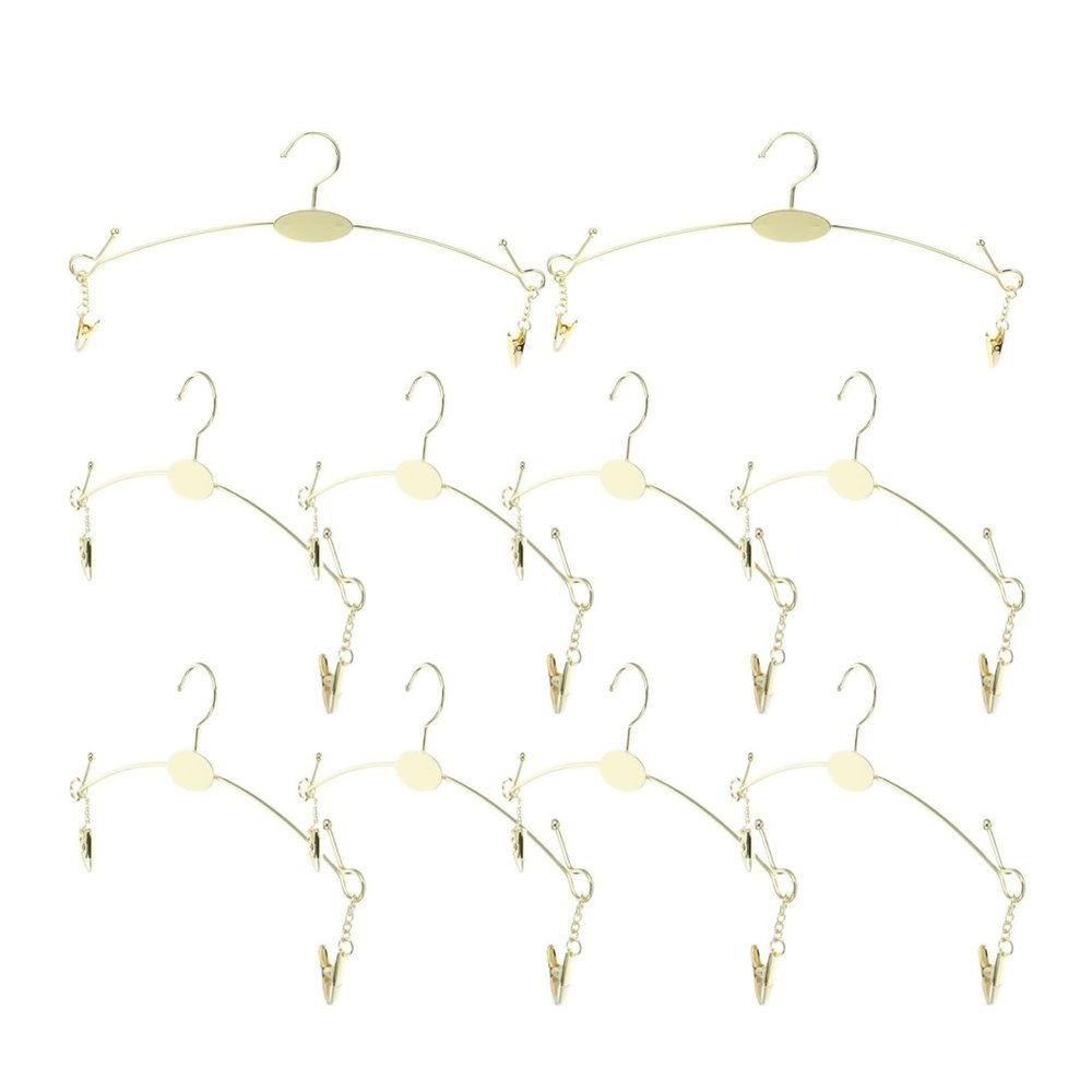 10Pcs Underwear Bra Hangers Rack Space Saving Closet Organizer Lingerie Display Multi Functional Clothes Clips