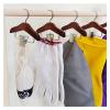5pcs Clothes Hangers Solid Wooden Organizer Hook for Jeans Pants Dress Underwears Laundry Room Wardrobe Hooks(Log) view 2