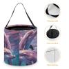 FekiLoot Dolphins Art Halloween Trick Or Treat Bags, Halloween Goodie Basket with Handles, Candy Tote Bags with Drawstring for Party Present, Treat Bags Candies, Biscuits, Cards view 4