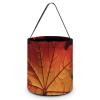 FekiLoot Fall Autumn Leaves Halloween Trick Or Treat Bags, Halloween Goodie Basket with Handles, Candy Tote Bags with Drawstring for Party Present, Treat Bags Candies, Biscuits, Cards view 1