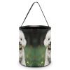 FekiLoot Bichon Frise Dog on The Grass Halloween Trick Or Treat Bags, Halloween Goodie Basket with Handles, Candy Tote Bags with Drawstring for Party Present, Treat Bags Candies, Biscuits, Cards view 1