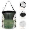 FekiLoot Bichon Frise Dog on The Grass Halloween Trick Or Treat Bags, Halloween Goodie Basket with Handles, Candy Tote Bags with Drawstring for Party Present, Treat Bags Candies, Biscuits, Cards view 4