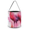 FekiLoot Flamingo Watercolor Halloween Trick Or Treat Bags, Halloween Goodie Basket with Handles, Candy Tote Bags with Drawstring for Party Present, Treat Bags Candies, Biscuits, Cards view 1