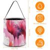 FekiLoot Flamingo Watercolor Halloween Trick Or Treat Bags, Halloween Goodie Basket with Handles, Candy Tote Bags with Drawstring for Party Present, Treat Bags Candies, Biscuits, Cards view 2