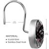 12 Pcs Raccoon Hearts Shower Curtain Hooks Set Stainless Steel Decorative Bathroom Decor Rustproof Shower Curtain Hangers for Bathroom Bedroom Living Room view 3